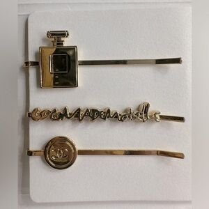 Chanel Parfums Gold Hair Pins